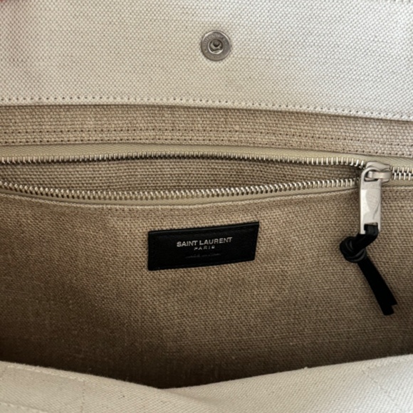 SAINT LAURENT LINEN TOTE - Picture 6 of 13